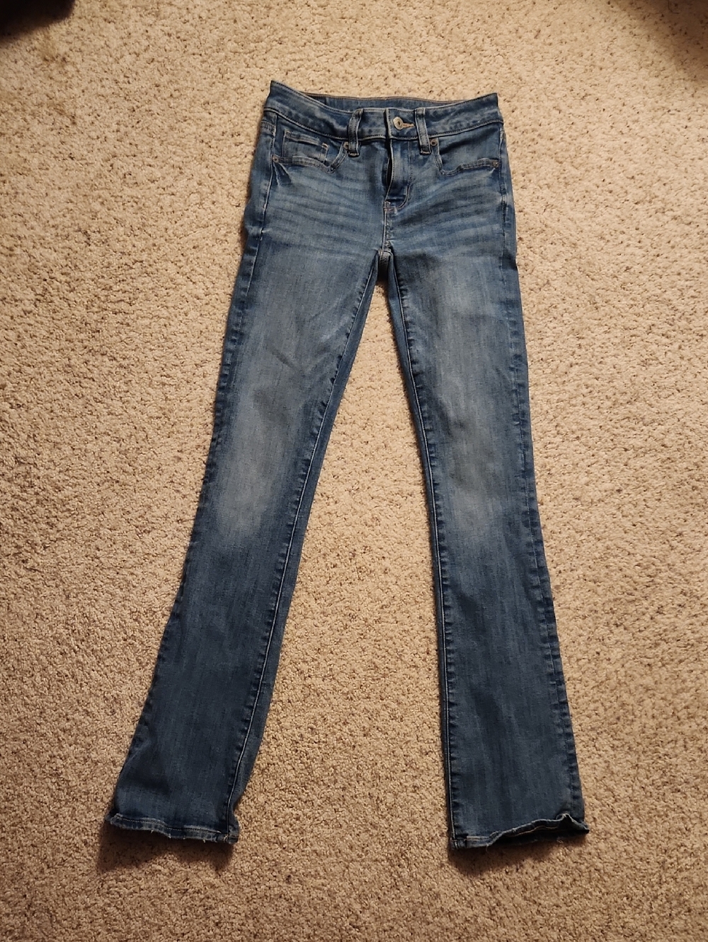 American Eagle Women’s Blue Denim Slim Bootcut Jeans, Size 000